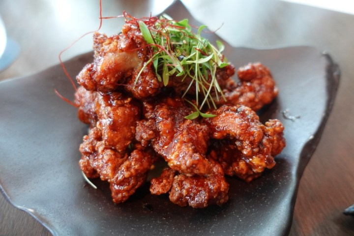 a plate of food on a table