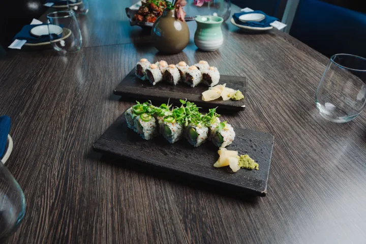 a plate of food on a table