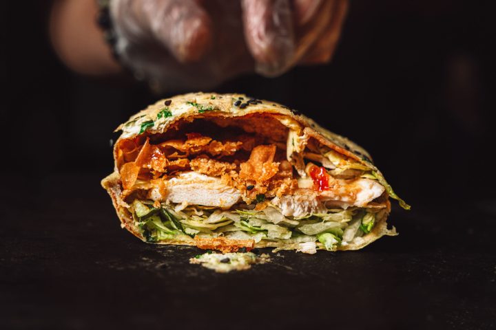 a close up of a sandwich